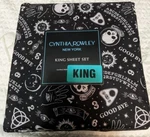Nwt Cynthia Rowley Black King Sheet Set Ouija Board Skull Stars Moon Halloween. Fixed Price $100.00.