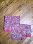 3PC Vintage Ralph Lauren King Flat Sheet 2 Pillowcases Medieval Galahad. Fixed Price $300.00.