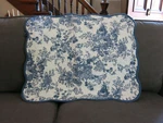 Sunham Home Fashions Blue French Floral Toile Print Shabby Chic Pillowcase. Fixed Price $20.00.