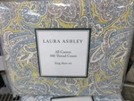 Laura Ashley King Sheet Set 4PC 100% Cotton 300 Count Brand New Vanessa Paisley. Fixed Price $69.95.