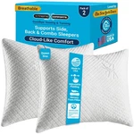 Memory Foam Pillow Queen 2 Pack Adjustable Shredded White Xtreme Comforts Cover. Fixed Price $154.99.