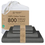 Luxury 100% Cotton Queen Bed-sheets 800 Thread Count Jacquard Celine Dark G.... Fixed Price $203.49.