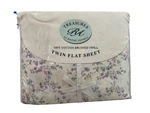 New Rachel Treasures Cotton Twin Flat Sheet Stratford Rose Shabby Chic Floral. Fixed Price $49.99.