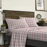 Izod David Plaid Grey/ Red King Sheet Set Polyester Microfiber New. Fixed Price $43.99.