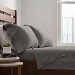 Rivet Cotton Tencel Bed Sheet Set, Soft & Breathable, Queen, Graphite -new-. Fixed Price $67.98.