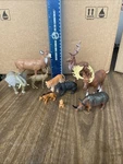 Assorted Lot 8 Plastic Animals Woodland Safari Zoo Jungle Toys AN1. Fixed Price $19.95.