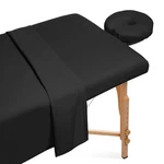 3PC Microfiber Massage Table Sheet Set - Salon Spa Covers Black. Fixed Price $17.95.