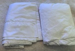 2 Restoration Hardware Vintage Washed Italian Cal King White Sheets Sateen 600. Fixed Price $99.99.