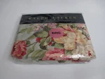 New Ralph Lauren Stone Harbor Aqua Blue Floral Fitted Sheet - King. Fixed Price $329.99.