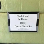 Traditional At Home 6PC Queen Sheet Set Mint Green Embossed Greek Maze Key. Fixed Price $50.00.