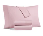 Wellbeing By Sunham Luxurious Blend 4-PC. King Sheet Set Heavenly Pink. Fixed Price $57.00.