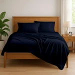 Krishna Premium 4 Piece Egyptian Cotton Rv Sheet Short Queen Navy Blue Solid. Fixed Price $46.79.