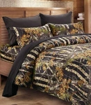 Black 3PC Twin Sheets Set : Hunter Camouflage Woods Cabin Tree Hunting. Fixed Price $37.45.
