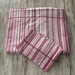 Signoria Di Firenze Pink Stripe Italy Twin Flat Sheet + 1 Pillowcase. Fixed Price $58.00.