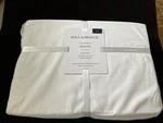 Boll & Branch Percale Hemmed Sheet Set White Organic Cotton Queen Nwt. Fixed Price $269.99.