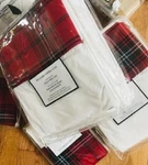 Williams Sonoma Home Tartan Plaid Sheet Set Red Queen Christmas Holiday 4PC New. Fixed Price $159.00.