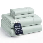 Casa Platino King Size Bed Sheet 4 Piece Set, Prewashed Ultra Soft Fabr.... Fixed Price $40.69.