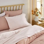 4PC Queen Micro Stripe Sheet Set Rust - Hearth & Hand With. Fixed Price $30.99.