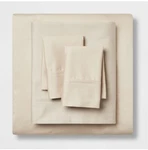 Full Solid Performance 400 Thread Count Sheet Set True Khaki Thereshold. Fixed Price $29.75.