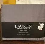 Lauren Ralph Dunham Sateen Full Sheet Set Charcoal Gray 300 Cotton Nwt. Fixed Price $64.99.