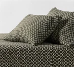 King Ultra Soft Flannel Sheet Set Green Geo - Threshold. Fixed Price $49.99.
