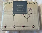 Vintage Jc Penney Home Collection 180 Thread Count Twin Sheet Set New Package. Fixed Price $17.99.