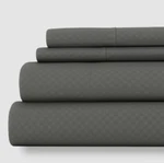 Ienjoy Home Gray Checkered 4-PIECE Full Size Bed Sheet Set. Fixed Price $23.76.