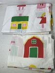 Vintage Marimekko Boo Dan River Schoolhouse Twin Flat Sheet Pillowcase. Fixed Price $50.99.