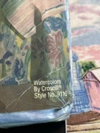 Watercolors By Croscill Blue Green Jc Penney Full Fitted Sheet. Fixed Price $22.49.