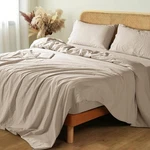 Shilucheng 100% French Linen King Size Sheet Set 4PCS Breathable Cooling- Ob. Fixed Price $99.99.