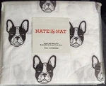 Nate & Bed Sheet Set Size Full Frenchie Bulldog Pup Faces Easy Care New. Fixed Price $55.00.