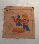 American Thread Co. No. 427A Pillow Top And Back Mexican Man Women Embroider. Fixed Price $19.95.