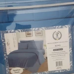 Hotel Bamboo Collection King Sheet Set Blue Solid Egyptian Touch Washable. Fixed Price $25.90.