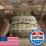Erosebridal Gone Fishing King Comforter Setretro Lakeside Decor Bedding. Fixed Price $86.15.