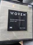 Malouf Split King Sheet Set Rayon From Bamboo Driftwood Color. Fixed Price $129.95.
