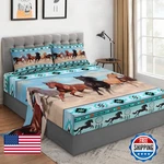 Wecozy King Size Bed Sheet Sets Pillowcases Horses Desert Animal 4 Pcs Soft. Fixed Price $81.28.