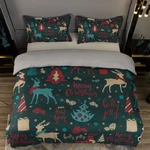 3D Christmas Reindeer Snowflake Gift Quilt Cover Bedding Sets Pillowcases. Fixed Price $64.61.