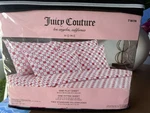 Brand Nwt Juicy Couture Los Angeles Holiday Logo Pink Twin Bed Sheets 4 Pc Set. Fixed Price $38.00.