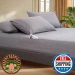 Popfavor Deep Pocket King Fitted Sheet W/ Straps - Fits Mattresses Up To 21". Fixed Price $28.81.