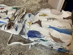 Pottery Barn Kids Save Our Seas Queen Sheets Nautical Ocean Whales, Dolphins. Fixed Price $129.99.