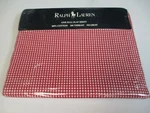 Ralph Lauren Small Gingham Red White Checked Flat Sheet - Full. Fixed Price $129.99.