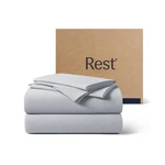 Rest Evercool + Starter Sheet Set, Queen, Light Gray, Breathable Bed. Fixed Price $202.18.