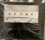 100% Luxury Satin Polyester Sheet Set, Queen, Black. Fixed Price $43.60.