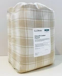 L.l. Bean Ultrasoft Comfort Flannel King Sheet Set Driftwood/bone Plaid. Fixed Price $124.85.