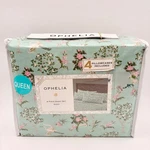 Ophelia Queen 6 Piece Sheet Set Mint Green Crane Floral Chinoiserie Spring Boho. Fixed Price $65.00.