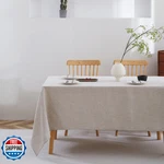 Aorissi 100 French Flax Linen Tablecloths Rectangle 120LX60W Inch For Dinners. Fixed Price $121.11.