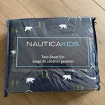 Nautica Kids Twin Sheet Set 3 Pcs One Flat 1 Pillowcase Fitted Bear Tree. Fixed Price $22.00.