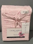Laura Ashley King Sheet Set Victorian Bouquet Pink Cotton Farmhouse Chic Cottage. Fixed Price $99.99.