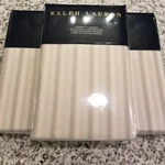 Ralph Lauren King Flat Sheet &2PILLOWCASES- Francoise Dominique Cream 3PC 0026. Fixed Price $95.00.