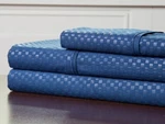 Lavish Home Embossed Brushed Microfiber Sheet Set Series 1200 King Sz 4 Pc Blue. Fixed Price $36.21.